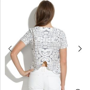 Madewell Open Back Scallop Top